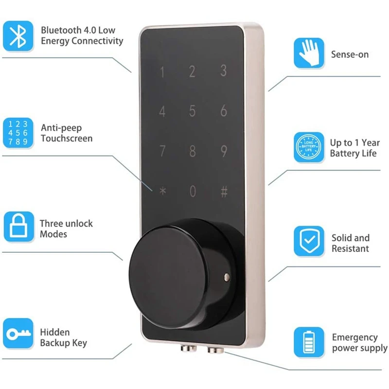 3 in 1 Bluetooth Smart Door Lock, with Press Screen, Mechanical Key. Application Activation Is for Home Hotel
3 in 1 Bluetooth Smart Door Lock, with Press Screen, Mechanical Key. Application Activation Is for Home Hotel