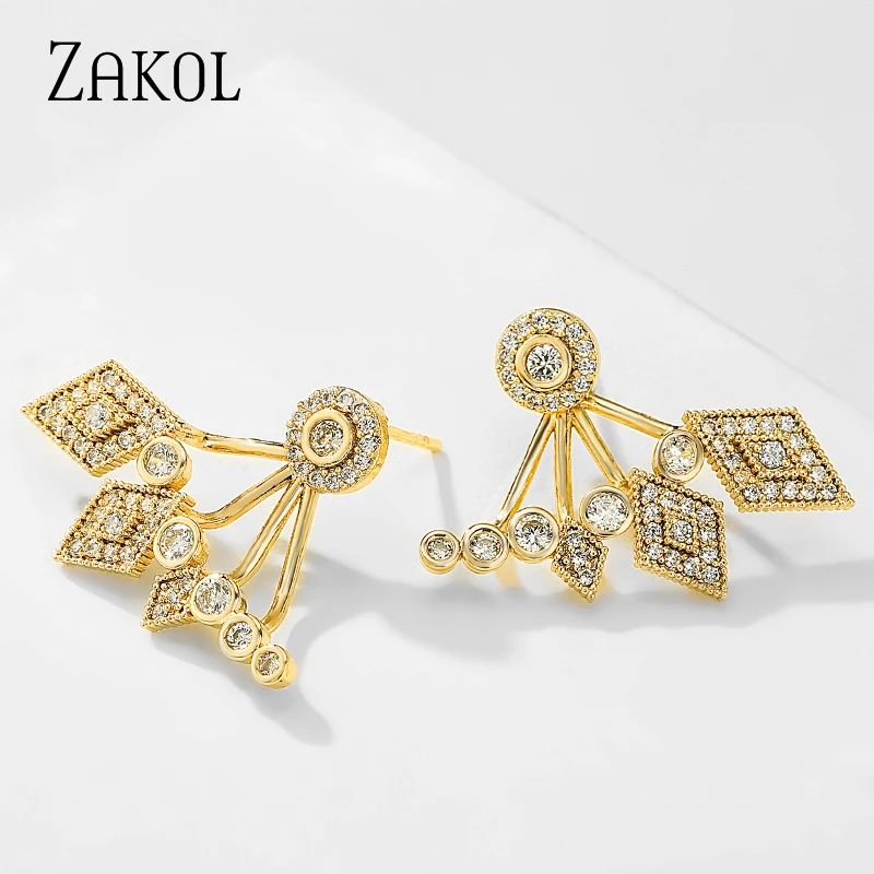 ZAKOL Bohemia Trendy Luxury Geometric Cubic Zirconia Leaf Stud Earrings for Women Fashion CZ Bridal Dubai Wedding Party Jewelry
ZAKOL Bohemia Trendy Luxury Geometric Cubic Zirconia Leaf Stud Earrings for Women Fashion CZ Bridal Dubai Wedding Party Jewelry