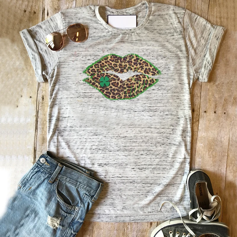 Leopard Tshirt Womens Irish Graphic Tees Gothic Saint Patricks Day Lip Shirt St. Pattys Day 2020 Shamrock Tee
Leopard Tshirt Womens Irish Graphic Tees Gothic Saint Patricks Day Lip Shirt St. Pattys Day 2020 Shamrock Tee
