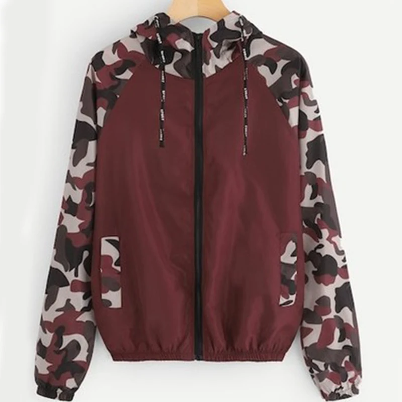 Camouflage Jacket Women Windbreaker Zipper Up Hoodies Clothes 2021 Contrast Panel Raglan Sleeve Women Coats And Jackets
Camouflage Jacket Women Windbreaker Zipper Up Hoodies Clothes 2021 Contrast Panel Raglan Sleeve Women Coats And Jackets