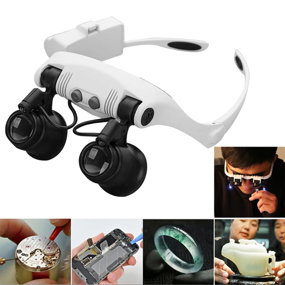 Magnifier Glasses Jeweler Watchmaker Magnifying Glass with Led Light 10X/15X/20X/25X Lens Loupe Magnifying Eyewear
Magnifier Glasses Jeweler Watchmaker Magnifying Glass with Led Light 10X/15X/20X/25X Lens Loupe Magnifying Eyewear