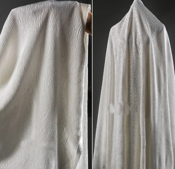 Плиссированная Вельветовая ткань с белой текстурой дерева креативная Дизайнерская одежда 
Плиссированная Вельветовая ткань с белой текстурой дерева креативная Дизайнерская одежда