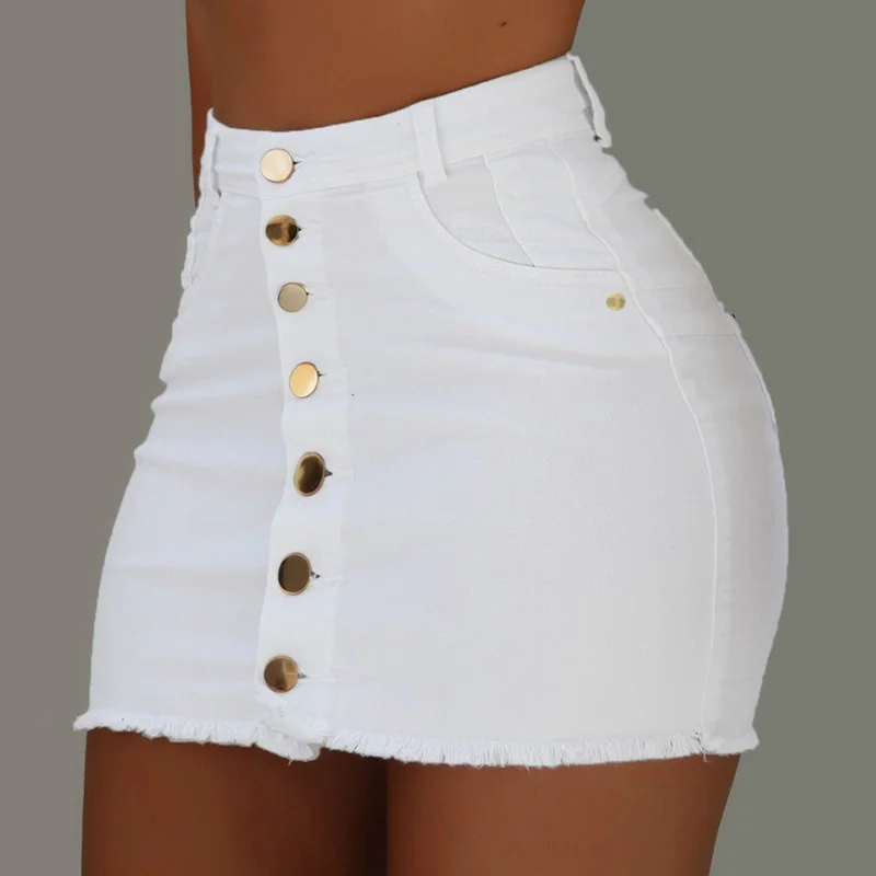 Women Button Denim Jeans Bodycon Mini Skirts Strench High Waist Sexy Club Skirt Summer
Women Button Denim Jeans Bodycon Mini Skirts Strench High Waist Sexy Club Skirt Summer