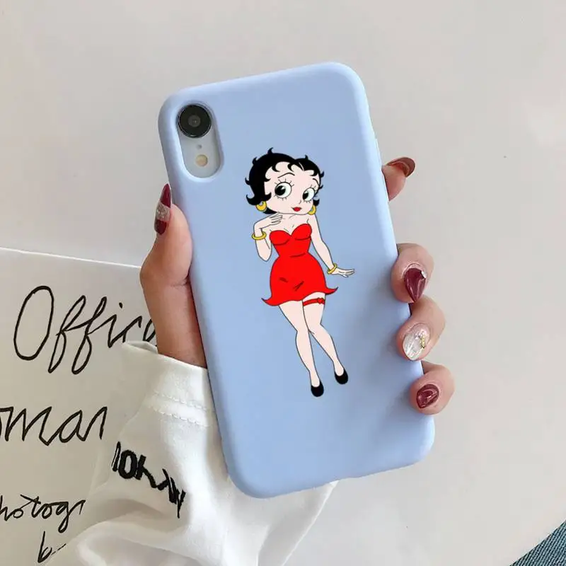 Betty boop Phone Case for iphone 11 Pro Max X XS Max XR Candy Color Soft Cover For iPhone 7 8 6 6S Plus Funda Cases
Betty boop Phone Case for iphone 11 Pro Max X XS Max XR Candy Color Soft Cover For iPhone 7 8 6 6S Plus Funda Cases