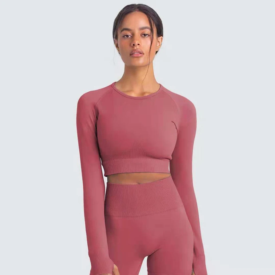 Women Seamless Long Sleeve Yoga Top Fitness Shirts Solid T-shirts Gym Running Shirts Quick Dry Breathable Top with Thumb Hole
Women Seamless Long Sleeve Yoga Top Fitness Shirts Solid T-shirts Gym Running Shirts Quick Dry Breathable Top with Thumb Hole