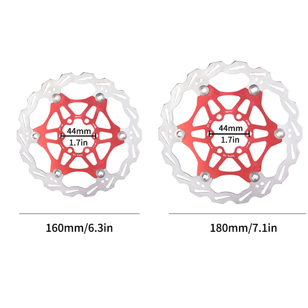 1pcsMountain Bike Brake Rotor Strong Heat Dissipation Floating Rotor 160mm 180mm MTB Disc Brake Pad For Bicycle Ultralight