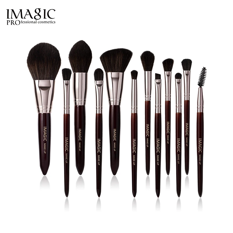 

IMAGIC 12cs Makeup Brushes Tool Set Cosmetic Powder Eyeshadow Foundation Contour Blush Highlight Blending Beauty Make Up Brush