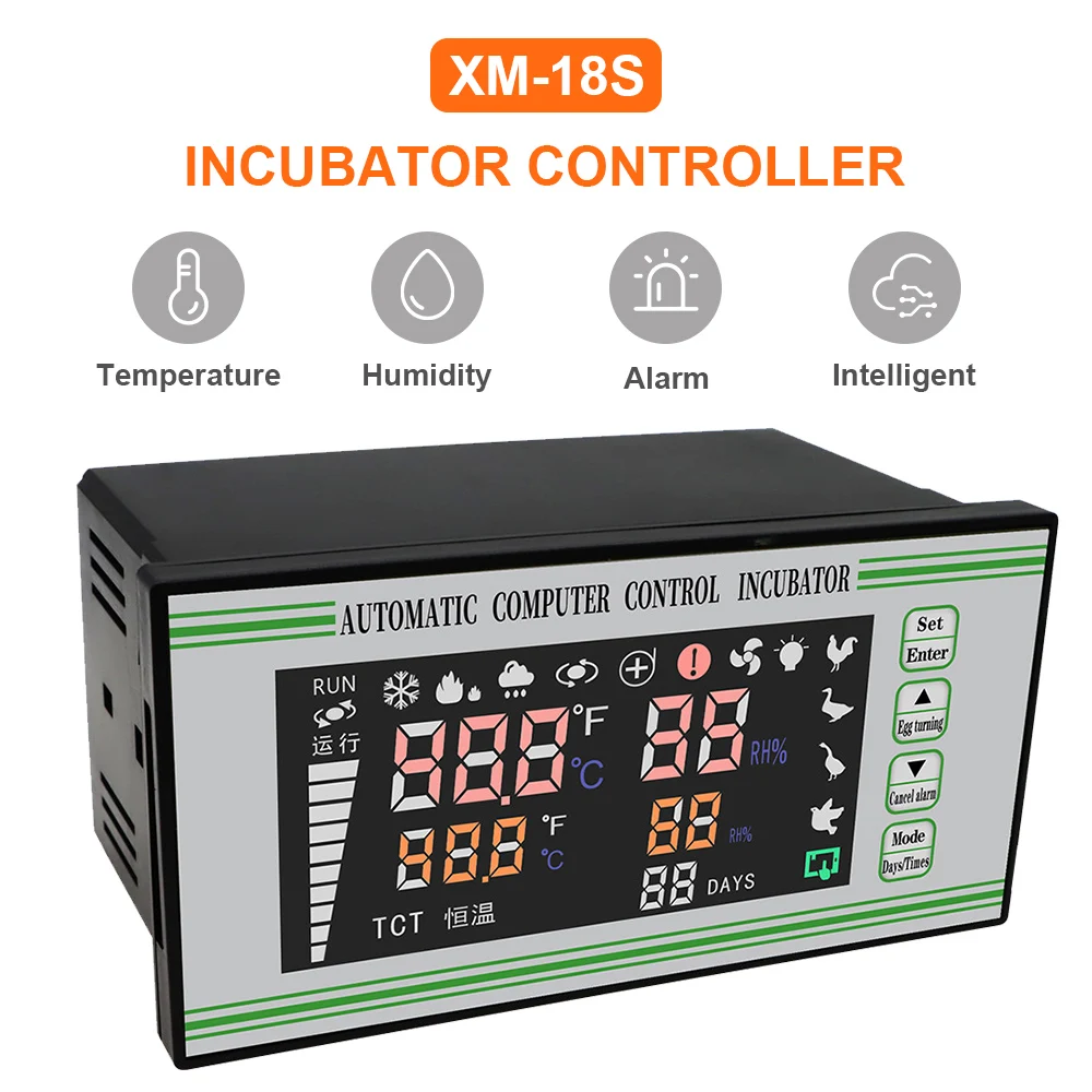 110V 220V Of XM-18S Automatic Egg Incubator Controller For Chicken Duck Goose Hatching
110V 220V Of XM-18S Automatic Egg Incubator Controller For Chicken Duck Goose Hatching