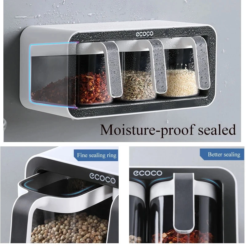 New Seasoning Box Set Wall-Mounted Free Punching And Space-Saving Household Kitchen Shelf Combined Storage Box Rangement Cuisine
New Seasoning Box Set Wall-Mounted Free Punching And Space-Saving Household Kitchen Shelf Combined Storage Box Rangement Cuisine