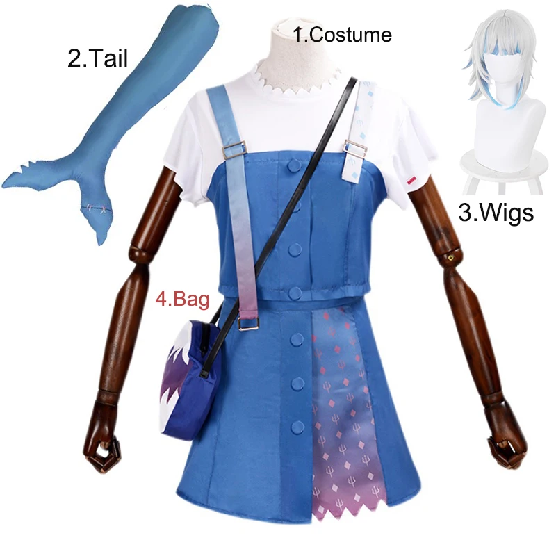 Youtube Vtuber Hololive Gawr Gura Shark Dress Uniform Outfit Suit Cosplay Costume Women Halloween
Youtube Vtuber Hololive Gawr Gura Shark Dress Uniform Outfit Suit Cosplay Costume Women Halloween