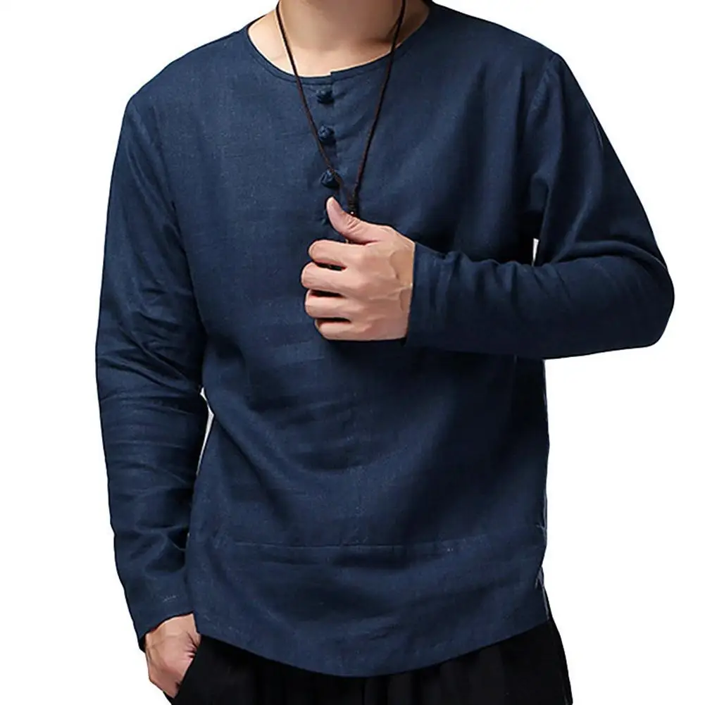 Men's Long Sleeve Button Half Cardigan Top Casual Loose Large Size Cotton O-Neck Pullover Shirt
Men's Long Sleeve Button Half Cardigan Top Casual Loose Large Size Cotton O-Neck Pullover Shirt