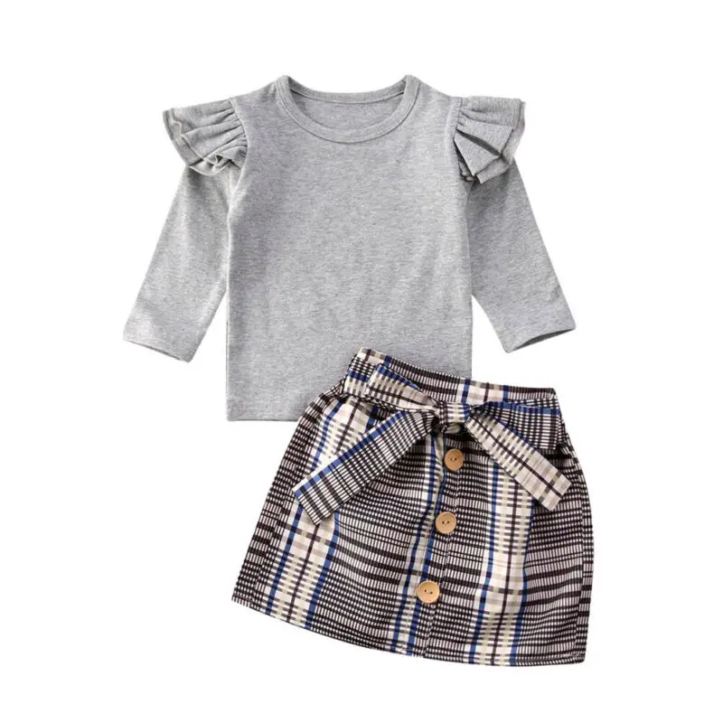 New Baby Girl Clothes Girls Warm Fly-Sleeve Long Sleeve Tops Toddler Bow Plaid Skirt Kids Outfit Autumn Winter 2PCS Set
New Baby Girl Clothes Girls Warm Fly-Sleeve Long Sleeve Tops Toddler Bow Plaid Skirt Kids Outfit Autumn Winter 2PCS Set