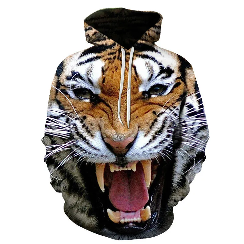 New products for spring and autumn of 2021! Dominant tiger 3D printed men's funny animal street fashion hooded top
New products for spring and autumn of 2021! Dominant tiger 3D printed men's funny animal street fashion hooded top