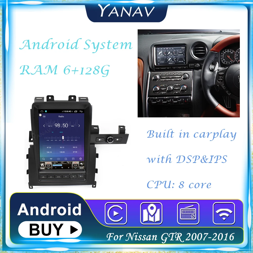 Автомагнитола 2 Din на Android для Nissan GTR 2007-2016 с GPS-навигацией, стереоприемником, встроенным Carplay, мультимедиа, mp3-плеером, головное устройство
Автомагнитола 2 Din на Android для Nissan GTR 2007-2016 с GPS-навигацией, стереоприемником, встроенным Carplay, мультимедиа, mp3-плеером, головное устройство