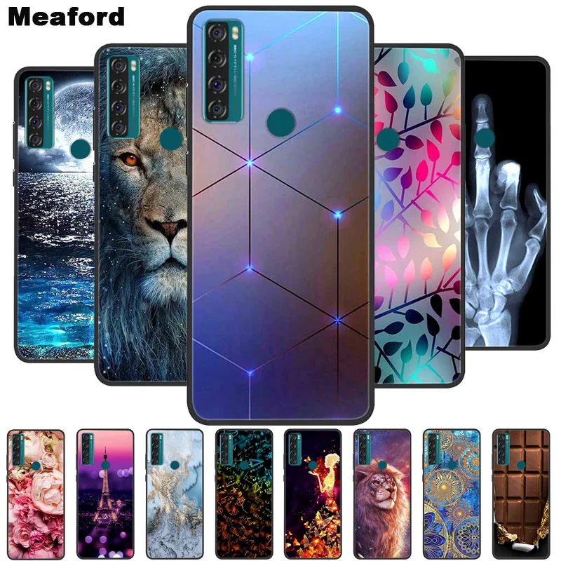 

For TCL 20 XE 6.52" 2021 20XE Case Shockproof Soft silicone TPU Back Cover For TCL 20 XE Marble Phone Cases for TCL 20XE Case