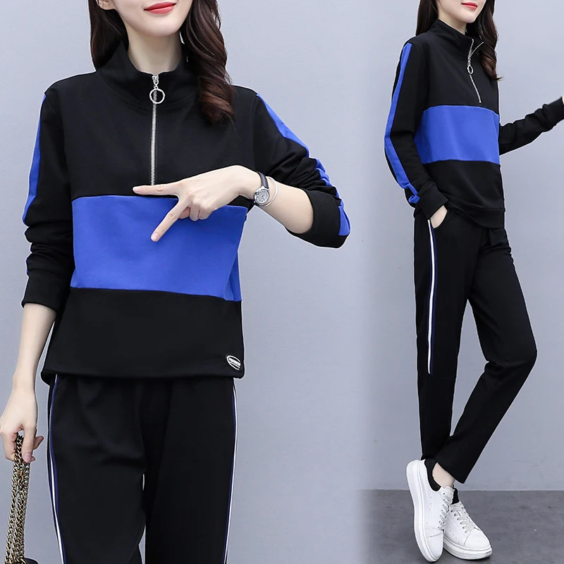 Plus Size 4xl 2 Piece Sets Womens Outfits Spring Autumn Women's Tracksuits Casual Splicing Womens Clothing Survetement Femme
Plus Size 4xl 2 Piece Sets Womens Outfits Spring Autumn Women's Tracksuits Casual Splicing Womens Clothing Survetement Femme