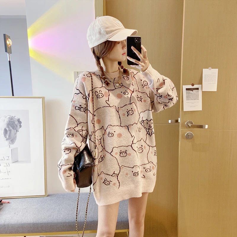 2021 fall/winter clothing new style western sweater women loose outer wear retro Japanese pullover long-sleeved knitted top
2021 fall/winter clothing new style western sweater women loose outer wear retro Japanese pullover long-sleeved knitted top