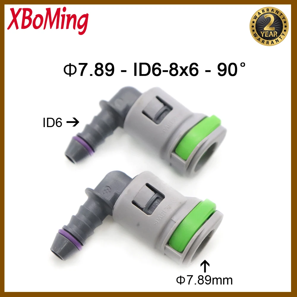 2pcs/lot Auto Fuel Line Quick Connector 7.89mm 7.89 ID6 8x6 90 degree 5/16 Fuel Oil Pipe Joint Plastic Connector For Fiat
2pcs/lot Auto Fuel Line Quick Connector 7.89mm 7.89 ID6 8x6 90 degree 5/16 Fuel Oil Pipe Joint Plastic Connector For Fiat