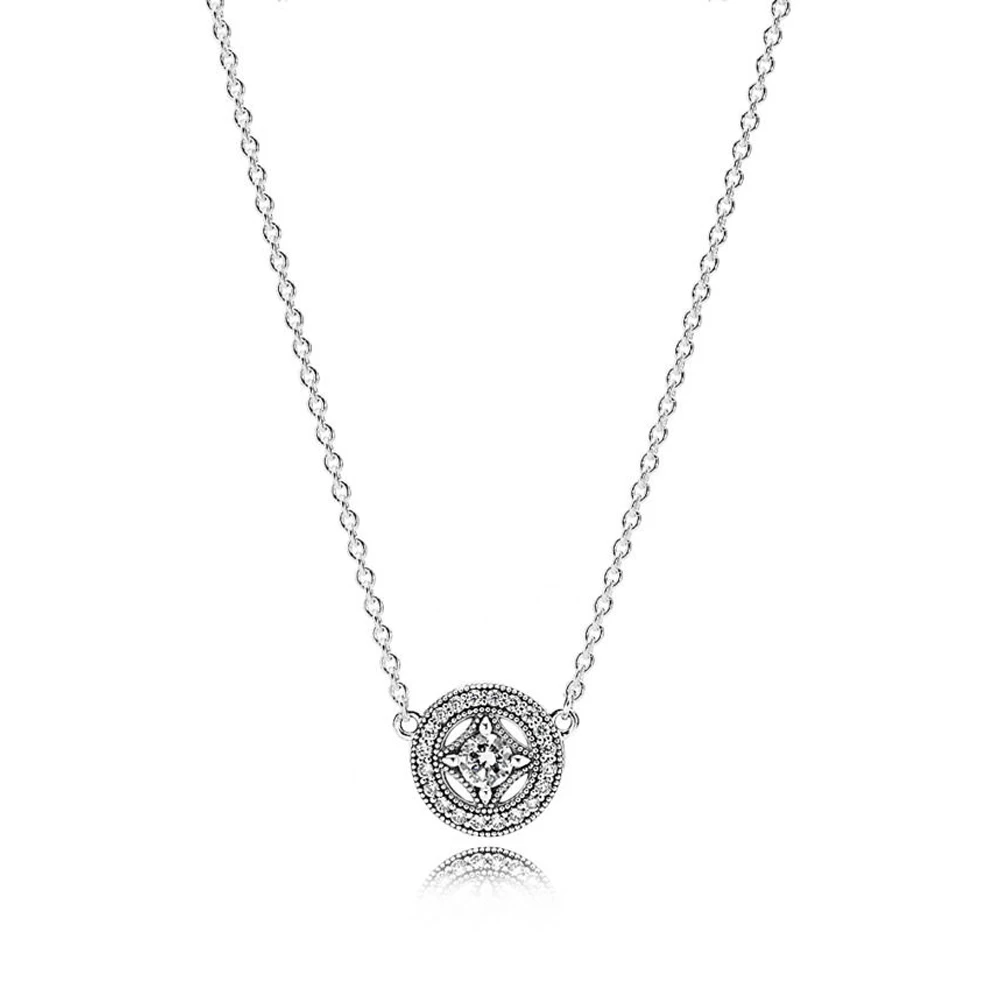 2019 NEW 100% 925 Sterling Silver Vintage Allure Collier Necklace Rose Gold & Clear CZ Elegant Suitable Girl Gift Clavicle Chain
2019 NEW 100% 925 Sterling Silver Vintage Allure Collier Necklace Rose Gold & Clear CZ Elegant Suitable Girl Gift Clavicle Chain