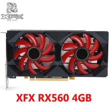 100% XFX Video Card RX 560 4GB 128Bit GDDR5 Graphics Cards for AMD RX 500 rx 560d RX560 4G DisplayPort HDMI DVI 7000MHz Used