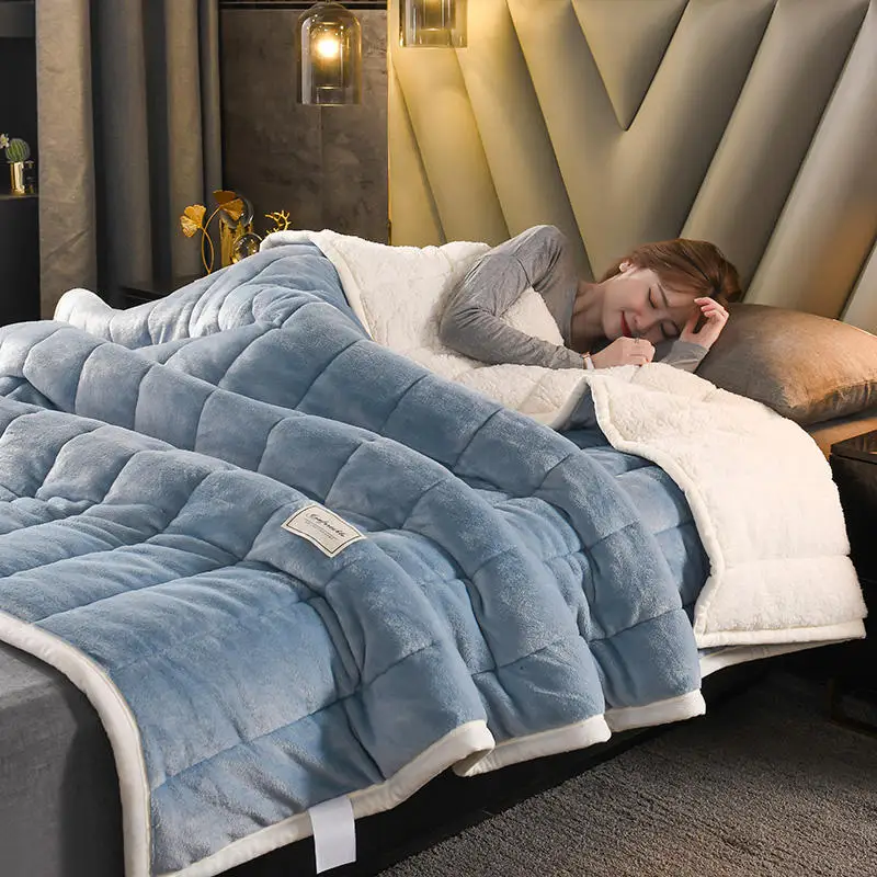 Winter Warm Mantas De Cama Decorativa King Bedspread 1PC Flannel Thick Blanket on the Bed Solid Color Queen Size Bed Cover
Winter Warm Mantas De Cama Decorativa King Bedspread 1PC Flannel Thick Blanket on the Bed Solid Color Queen Size Bed Cover
