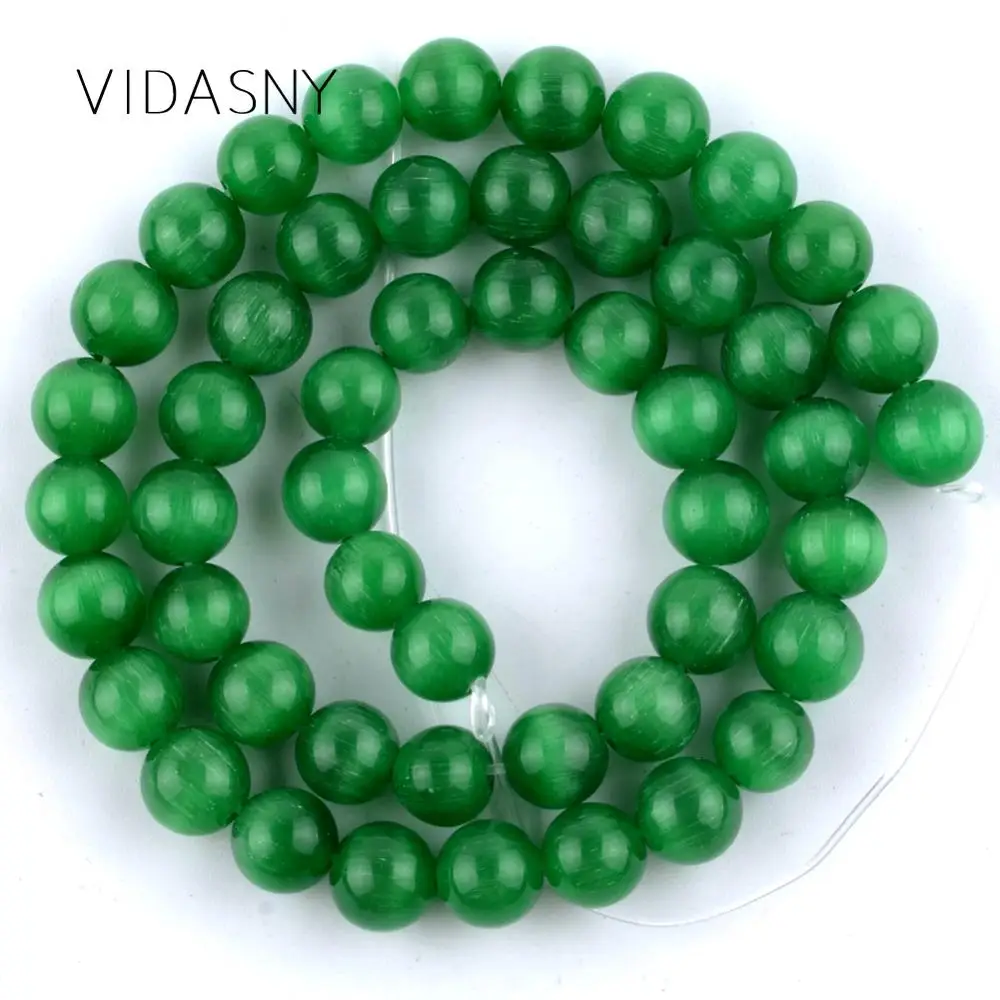 Natural Gem Green Cat Eye Stone Beads For Jewelry Making 4 6 8 10 12mm Round Spacer Loose Beads Diy Bracelet Necklace 15'' 
Natural Gem Green Cat Eye Stone Beads For Jewelry Making 4 6 8 10 12mm Round Spacer Loose Beads Diy Bracelet Necklace 15''
