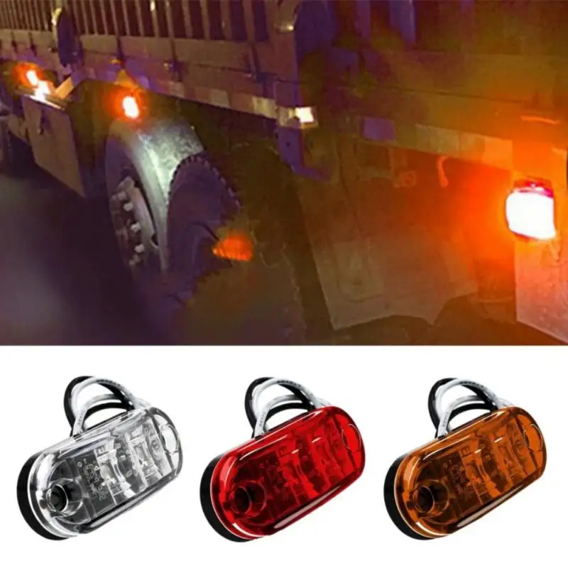 

10pcs Warning Signal Brake Turn Side Light Truck Side Light Signal Lamp 2LED Piranha Truck Side Light Trailer Side Light