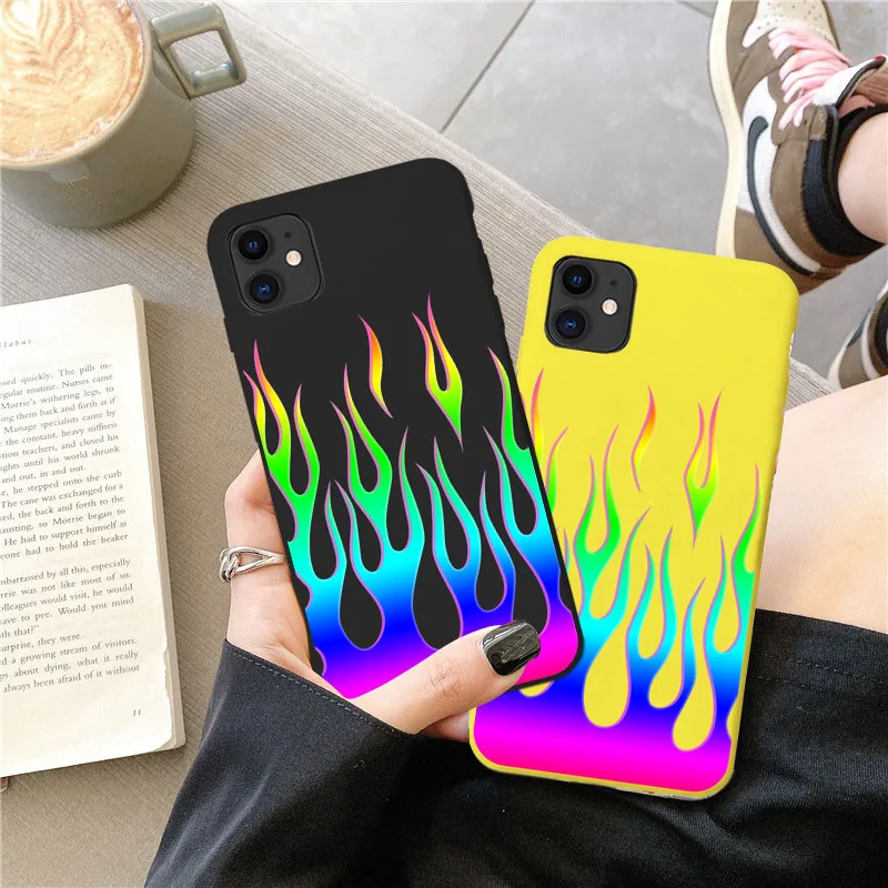 Artistic Personality Gradient Flame Silicone Phone Case For iPhone 11 12 Pro XS MAX XR X 6s 8 7 Plus SE2020 Pattern Back Cover
Artistic Personality Gradient Flame Silicone Phone Case For iPhone 11 12 Pro XS MAX XR X 6s 8 7 Plus SE2020 Pattern Back Cover