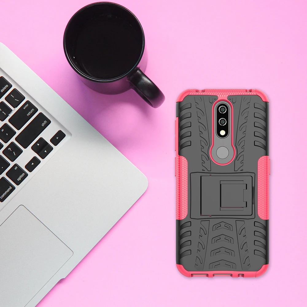 Для Nokia 4 2 чехол TPU + PC Пластиковый Гибридный сверхпрочный защитный для TA-1157 TA-1150