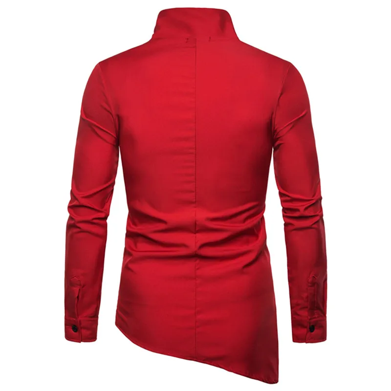 Casual Men Shirts Business Men's Asymmetrical Slanting Door Stacking Fashion Long Sleeve Shirt Button Male Shirt Slim Fit Full
Casual Men Shirts Business Men's Asymmetrical Slanting Door Stacking Fashion Long Sleeve Shirt Button Male Shirt Slim Fit Full