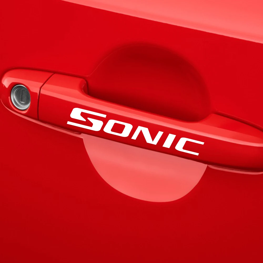 4 шт. украшение автомобиля дверные ручки виниловые наклейки из ПВХ для Chevrolet Sonic