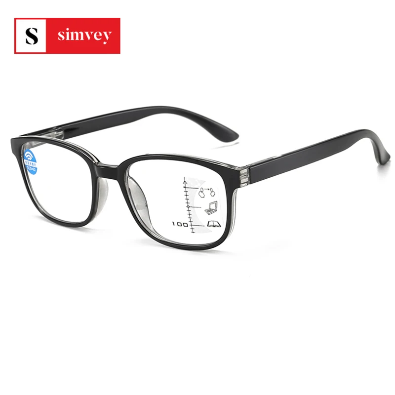 Simvey Retro Anti-Blue Light Bifocal Reading Glasses Unisex Progressive Multifocal Glasses Frame Near Far Sight Diopter Eyewear
Simvey Retro Anti-Blue Light Bifocal Reading Glasses Unisex Progressive Multifocal Glasses Frame Near Far Sight Diopter Eyewear
