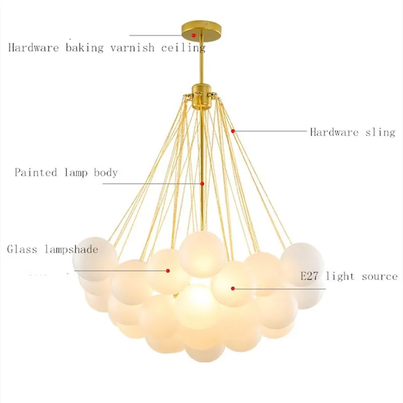Artpad Europe Glass Chandelier Restaurant Cafe Decoration Designer Creative Suspension Light Fixtures E27 Black Gold AC90-260V
Artpad Europe Glass Chandelier Restaurant Cafe Decoration Designer Creative Suspension Light Fixtures E27 Black Gold AC90-260V