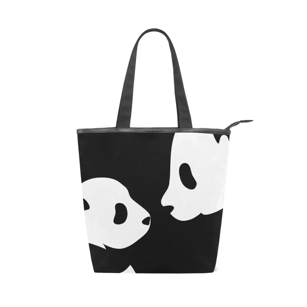 ALAZA Shopping Bags Cute Panda Print Canvas Tote Women Casual Shoulder Bag Ladies Shopping Bags Beach Bag balck Female Handbag
ALAZA Shopping Bags Cute Panda Print Canvas Tote Women Casual Shoulder Bag Ladies Shopping Bags Beach Bag balck Female Handbag