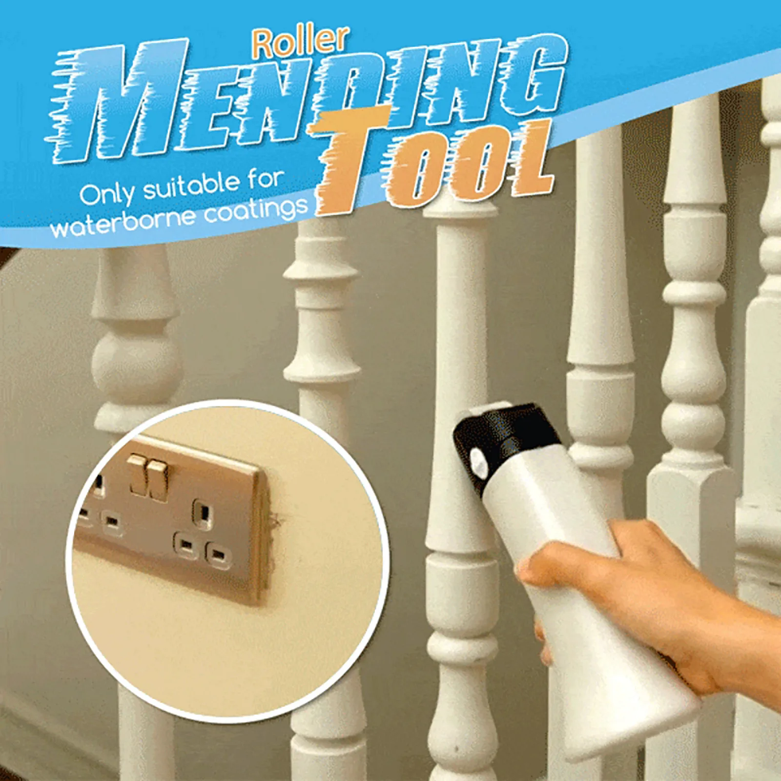 Portable Rolla Paint Mate Portable Roller Brush Repair Wall Paint Brush Wall Tool Wall Brush Household Painting Roller Mending
Portable Rolla Paint Mate Portable Roller Brush Repair Wall Paint Brush Wall Tool Wall Brush Household Painting Roller Mending
