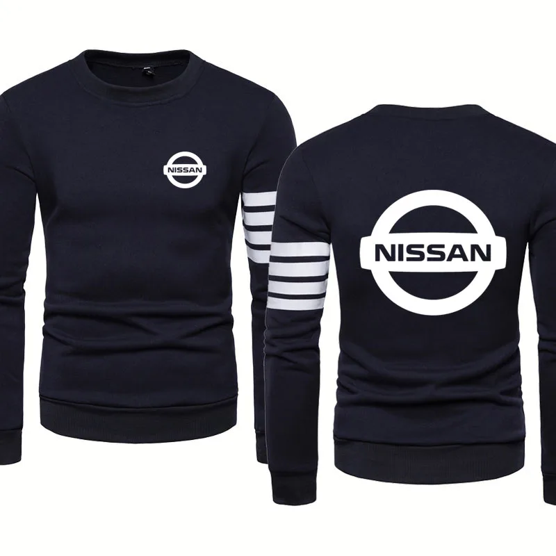 Spring Autumn Men's pullover Nissan Car Logo printing High Quality Cotton casual trend Solid color stripe O-neck Men's sweatshir
Spring Autumn Men's pullover Nissan Car Logo printing High Quality Cotton casual trend Solid color stripe O-neck Men's sweatshir