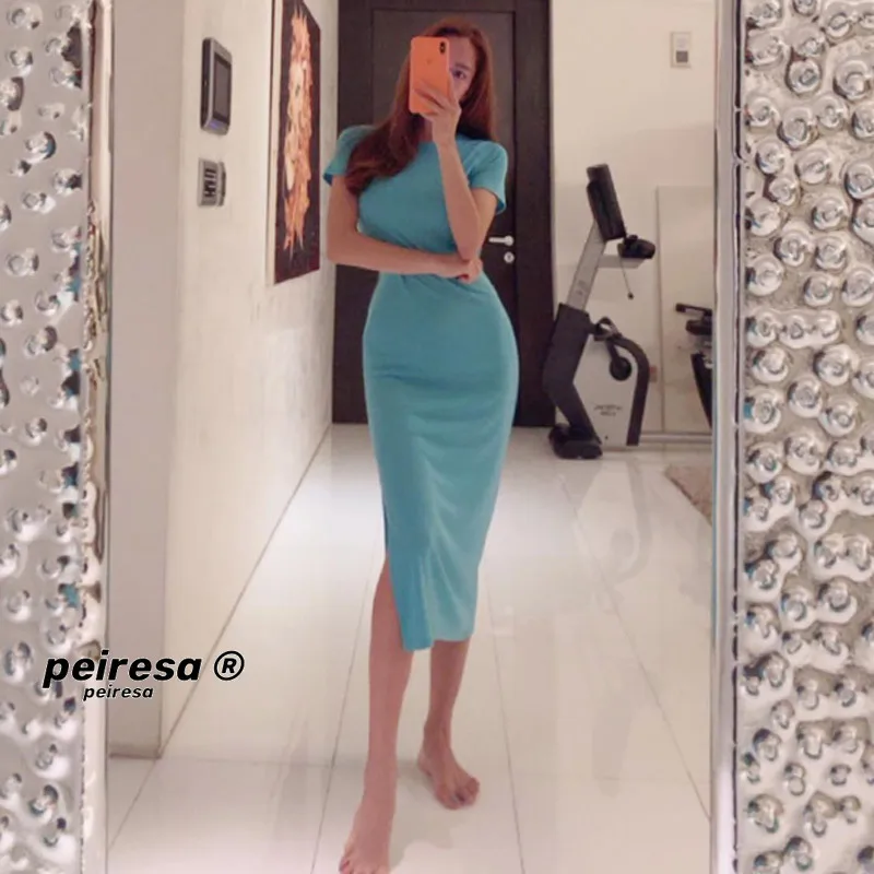 Dresses for Women Summer New Korean Temperament Repair Elegant High Collar Medium Length Leisure Split T-shirt Skirt Hip Dress
Dresses for Women Summer New Korean Temperament Repair Elegant High Collar Medium Length Leisure Split T-shirt Skirt Hip Dress