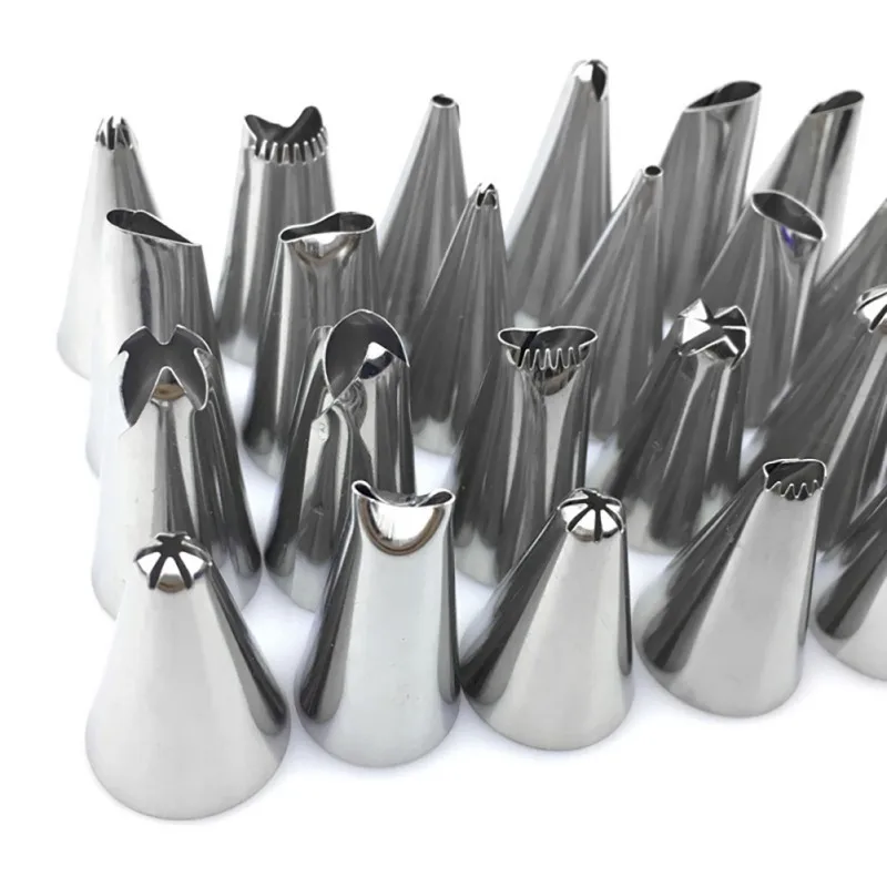 24Pcs/Set Pastry Nozzle Fondant Decor Cookies Supplies Multi Purpose 430 Stainless Steel Cakes Decoration Kitchen Gadgets Silver
24Pcs/Set Pastry Nozzle Fondant Decor Cookies Supplies Multi Purpose 430 Stainless Steel Cakes Decoration Kitchen Gadgets Silver