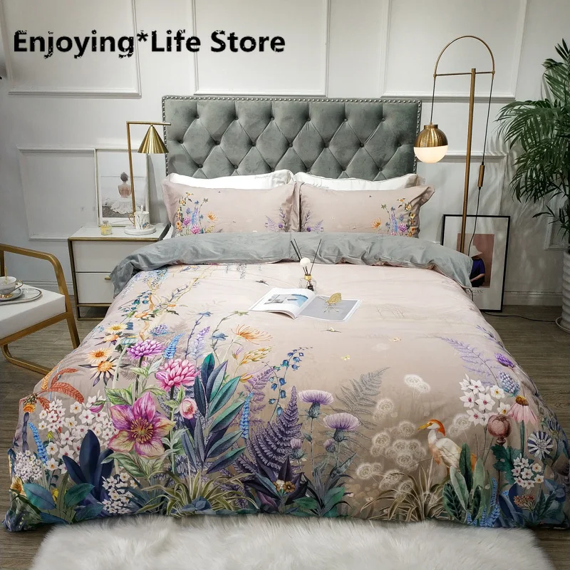 Bedding Queen King Size 4Pcs Birds and Flowers Pattern Duvet Cover Bed Sheet Pillow Shams Bedding Set New
Bedding Queen King Size 4Pcs Birds and Flowers Pattern Duvet Cover Bed Sheet Pillow Shams Bedding Set New