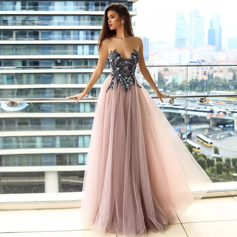 Fashion Tulle Dusty Pink Evening Dress Beads 2022 Elegant A-Line Prom Gown 3D Flowers Pleat Robes Sexy Illusion Button De Soirée
Fashion Tulle Dusty Pink Evening Dress Beads 2022 Elegant A-Line Prom Gown 3D Flowers Pleat Robes Sexy Illusion Button De Soirée
