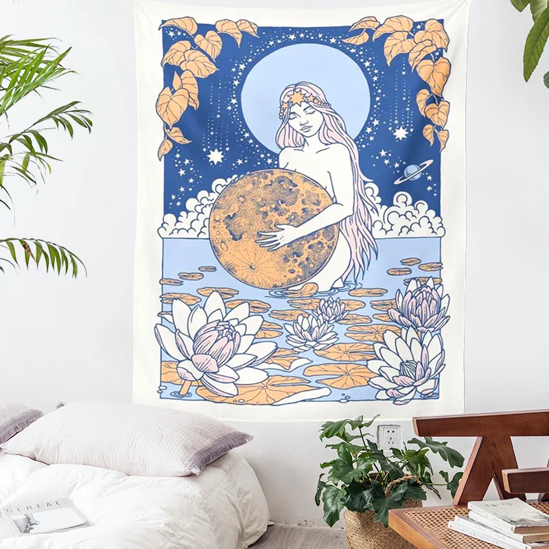Tarot Card Tapestry Old Vintage Tapestries Witchcraft Astrology Star Moon Nymph Mermaid Goddess Sea Bed Decor Decoration Mural
Tarot Card Tapestry Old Vintage Tapestries Witchcraft Astrology Star Moon Nymph Mermaid Goddess Sea Bed Decor Decoration Mural