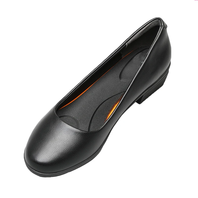 Black Leather Women's Work Shoes Sole Thick Heel Round Head Shoes Soft Sole Professional Antiskid Hotel Work Shoes
Black Leather Women's Work Shoes Sole Thick Heel Round Head Shoes Soft Sole Professional Antiskid Hotel Work Shoes