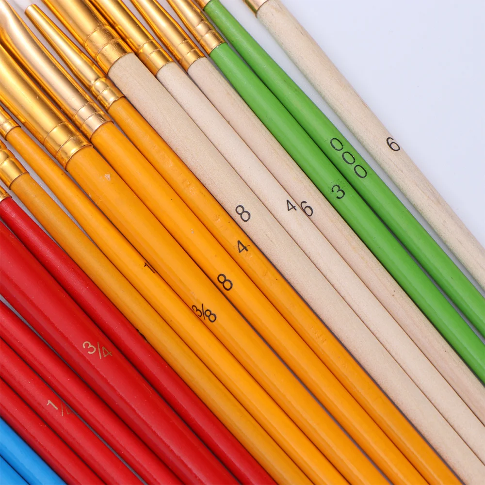 25 Pcs Round Pointed Tip Nylon Hair Brush Set Oil Brush Set Painting Pen Watercolor Acrylic Oil Painting Supplies
25 Pcs Round Pointed Tip Nylon Hair Brush Set Oil Brush Set Painting Pen Watercolor Acrylic Oil Painting Supplies