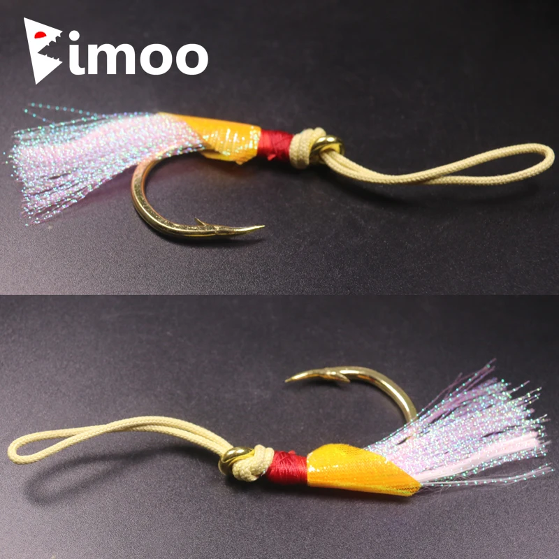 Bimoo 2 шт 13/0 золотой цвет вспомогательный крюк с мигалкой для глубоководных джигггггеров с 500LB линией тяжелого джига крюк
Bimoo 2 шт 13/0 золотой цвет вспомогательный крюк с мигалкой для глубоководных джигггггеров с 500LB линией тяжелого джига крюк