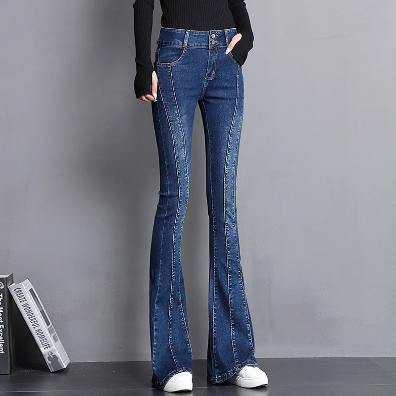 Vintage Blue Skinny Flare Jeans Women Sexy Slim High Waist Bell Bottom Vaqueros Mujer Streetwear Wash Mom Denim Trousers
Vintage Blue Skinny Flare Jeans Women Sexy Slim High Waist Bell Bottom Vaqueros Mujer Streetwear Wash Mom Denim Trousers