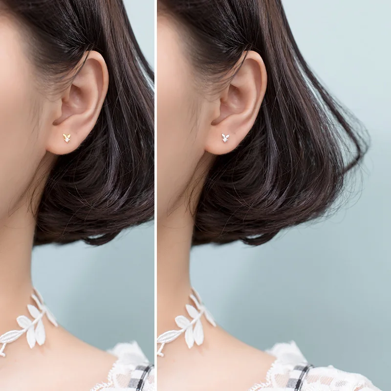 Ginin 100% 925 Sterling Silver Simple Bunny Ears Mini Rabbit Shape Shiny Zircon Stud Earrings for Women Girl Party Gift Jewelry
Ginin 100% 925 Sterling Silver Simple Bunny Ears Mini Rabbit Shape Shiny Zircon Stud Earrings for Women Girl Party Gift Jewelry