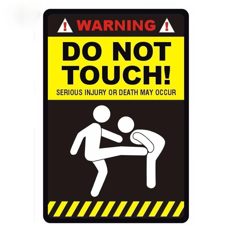WARNING - DO NOT TOUCH' Funny Reflective Car Sticker and Decals Bumper Trunk Voiture Course Racing Rally Decal Decor PVC12x8cm
WARNING - DO NOT TOUCH' Funny Reflective Car Sticker and Decals Bumper Trunk Voiture Course Racing Rally Decal Decor PVC12x8cm