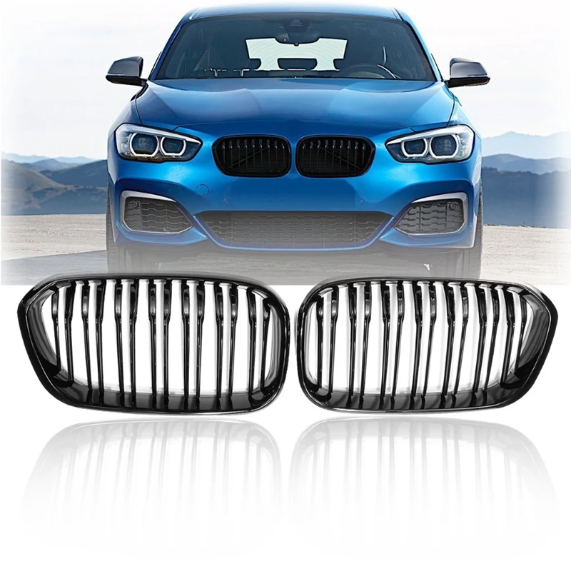 Передний гоночный гриль для BMW F20 F21 1 Series 2015 2016 2017 спортивный двойной радиатор