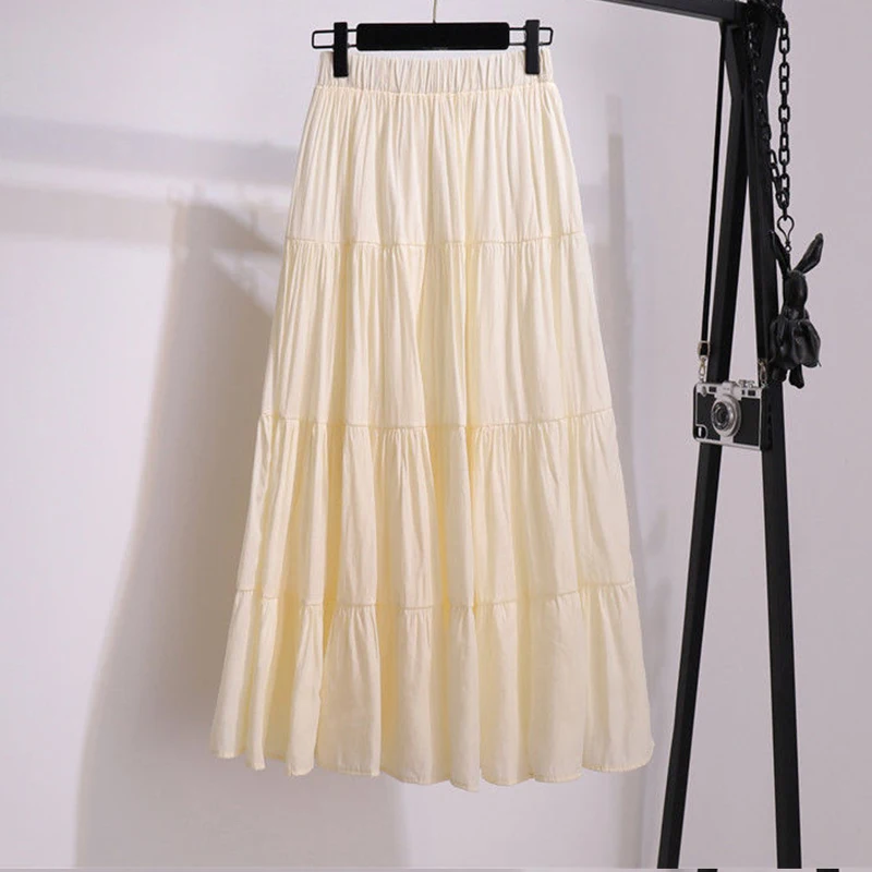 White Pleated Skirt Long Skirt Woman Skirts Korean Fashion Clothing A-Line Solid
White Pleated Skirt Long Skirt Woman Skirts Korean Fashion Clothing A-Line Solid