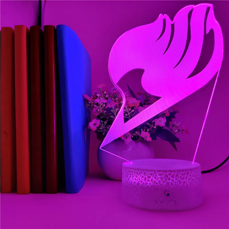 FAIRY TAIL Night Light LED RGB Color 3D Desk Lamp Anime Nightlight Atmosphere Club Party Decoration Teenagers Gift APP Control
FAIRY TAIL Night Light LED RGB Color 3D Desk Lamp Anime Nightlight Atmosphere Club Party Decoration Teenagers Gift APP Control
